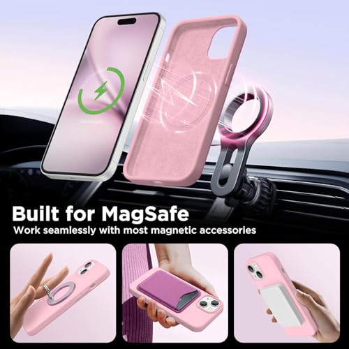 Image of DIZORO Magnetic for iPhone 15 Case, Compatible with MagSafe, Integrated Silicone Camera Control Cover, Thicken Shockproof Drop Protection Phone Case for 15,Baby