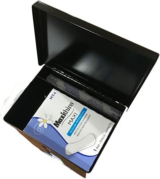 Sanitary Napkin and Tampon Dispenser, pre-Filled - Compact Version, SD7000BK-PF Free Vending Black Metal