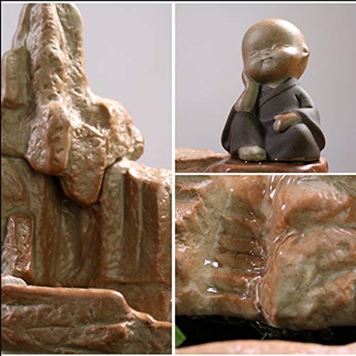Creatieve Indoor Fountain Desktop Landschap Feng Shui Decor Hars Rockery Crafts for Office Woonkamer Vijverfonteinen (Grootte : 25CM*23.5CM) - Image 4