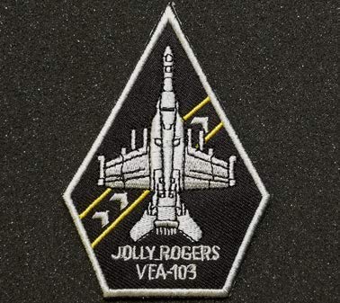 New VFA-103 Jolly Rogers F/A-18F Super Hornet Embroidery Patch Military Tactical Clothing Accessory Backpack Armband Sticker Gift Patch Decorative Patch Embroidered Patch(Amazon)
