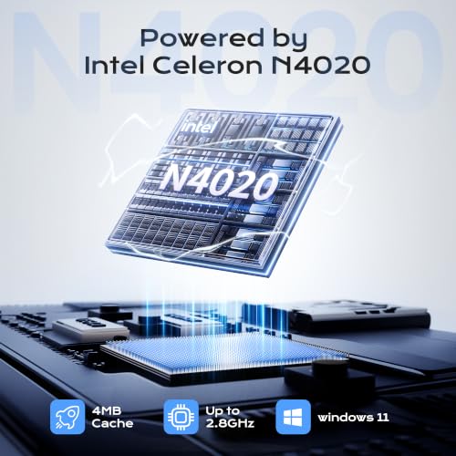 15.6" Laptop with Win 11, N4020 CPU, 4GB RAM, 128GB, FHD 1080P Display
