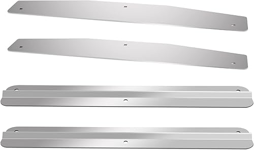 Miniatura 2 de Par de pesos para solapa de barro de acero inoxidable de 24" con placa de respaldo espejada, juego universal de 4 piezas 10424-4
