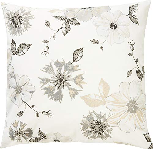 Erwin Müller Kissenhülle, Kissenbezug Blumen Blume Größe 50x50 cm -...