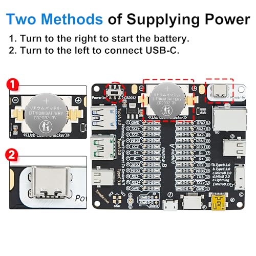 usb cable tester board usb cable checker data wire with acrylic case charging test data line type-c micro type a type b
