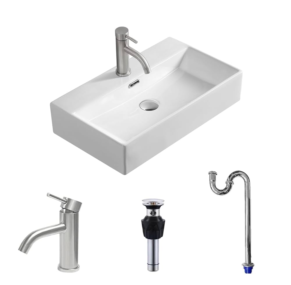 高級置き型洗面ボウルセット 手洗い鉢 洗面台 蛇口 排水ホース付き Amazon | 【高級Sトラップセット付き】 洗面ボウル 置き型 洗面