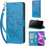 TOMYOU Handyhülle für Nokia G42 5G / G310 5G Hülle, Stoßfesten Flip Wallet Hülle mit Kartenfach Standfunktion Lederhülle Klapphülle kompatibel Nokia G42 5G / G310 5G Blau