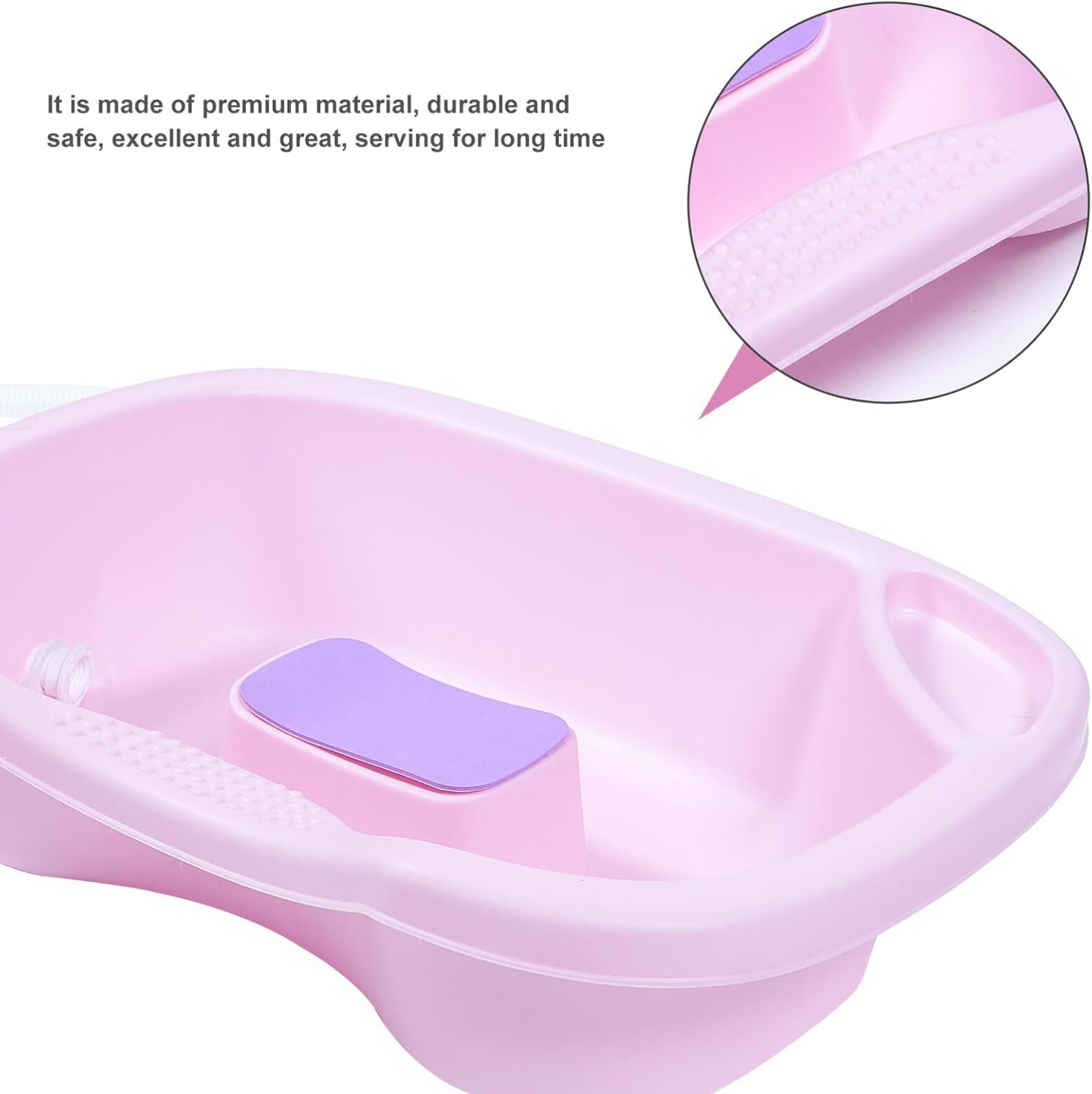 Lurrose Portable Hair Washing Basin for Bedridden Individuals Ergonomic Shampoo Bowl for Easy Hair Care for Elderly Pregnant Women