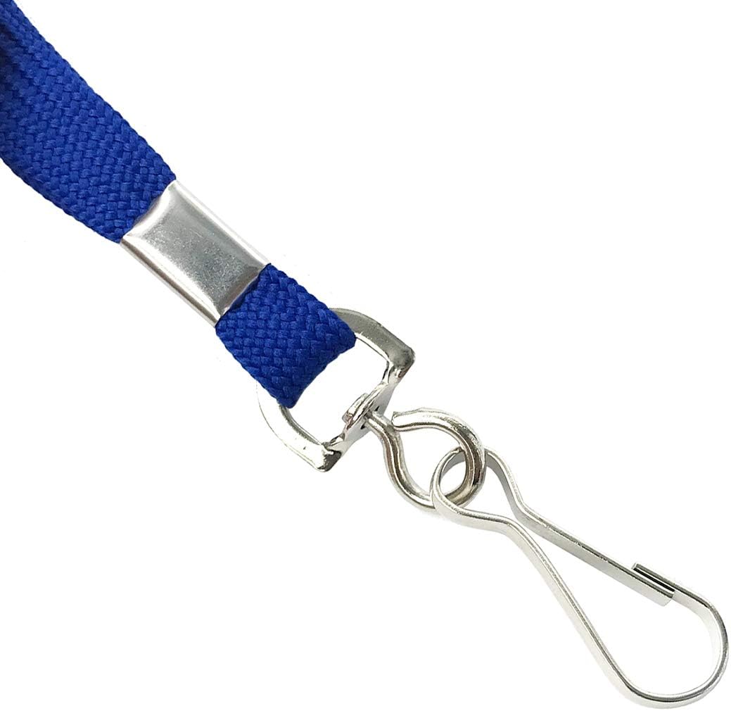 Bird Fiy Lanyards Safety Blue Lanyards Neck Flat Premium Breakaway Badge Lanyard with J-Hook for ID Nametag Badge Holder (Blue, 25 PCS) - Image 4