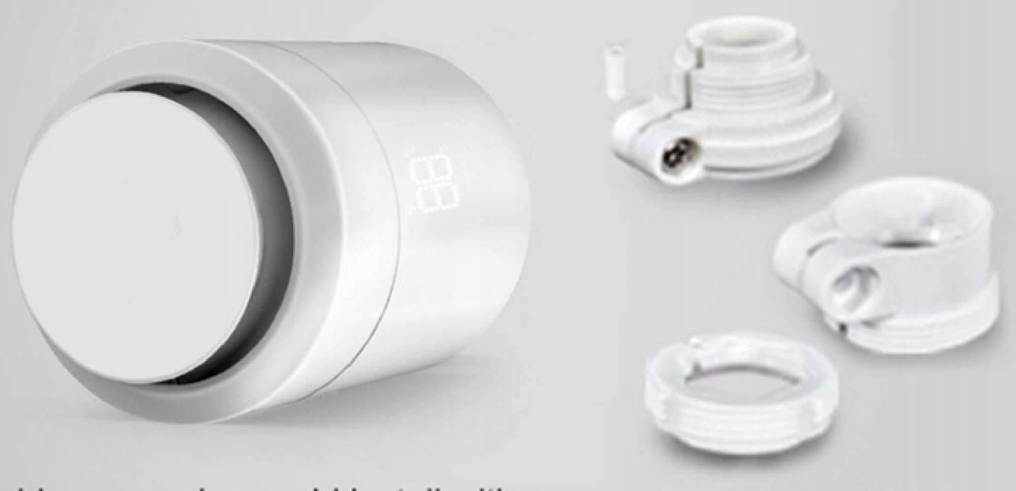 Cabezal termostático RTX x4 + ZigBee WiFi Gateway TUYA Set compatible ZigBee 3.0 y Tuya Smart Life, control inteligente