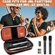 Veftsvy Bluetooth Mikrofon Tasche Kompatibel mit JBL PartyBox Wireless Mic, Handheld Dual Mic Reisetasche zum Singen oder Karaoke für Empfänger, Adapter, Batterien - Schwarz (Nur Box)