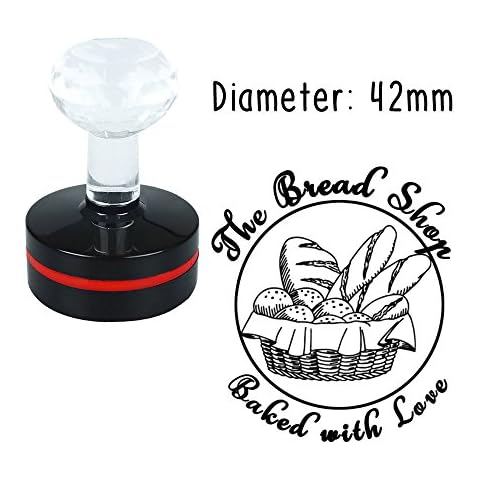 Personalized Bread Bakery Shop Business Stamp Custom Rubber Stamp Great for bakeshop Cover