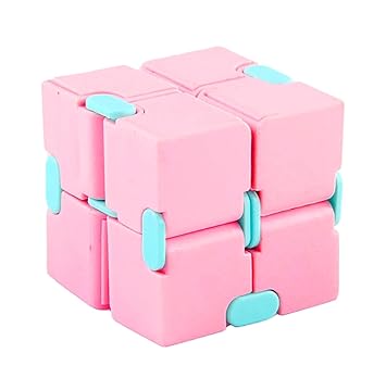 Flip, Turn and Spin Mini Infinity Cube Toy for Kids, Teens and Adults | Stress and Anxiety Relief | Featherlight Fidget Sensory Tool | Long Hours Play Toy