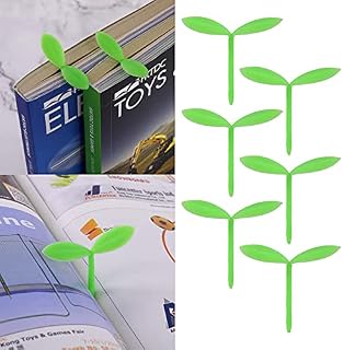 Molain 6 Pcs Sprout Bookmarks, Little Green Bookmarks, Sprouting Leaf Bookmark, Silicone Grass Buds Bookmarks, Cute Mini Bookmarks for Books, Bookmark Gifts for Women, Men, Kids, Teacher, Students