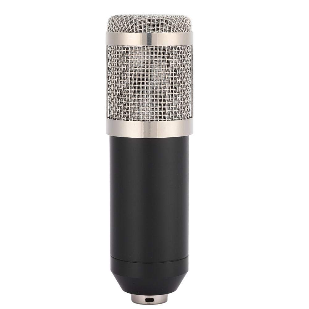 Goshyda Kabelgebundenes Mikrofon Computer Omnidirektionales Kondensatormikrofon mit Ständer für Live-Streaming-Karaoke