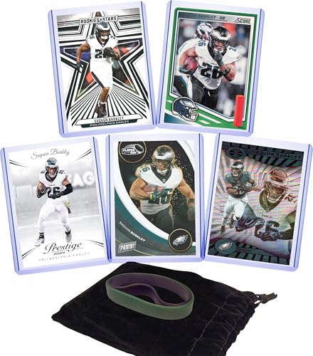 Saquon Barkley Cards (5) Assorted Football Card Gift Pack - Philadelphia Eagles