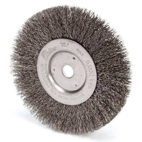 Poils en acier brosse Weiler 01075 à pointe étroite sertie de 6 cm