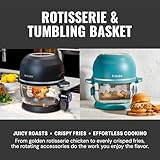 Non Toxic Air Fryer™ - Glass AirFryer 5 Quart w/ 360 Visibility, Self-Cleaning, 400F Vortex Air Fryer for Even Cooking, BPA-Free Teflon Free, 6-in-1 Functions, Rotisserie, Roast, Bake, White