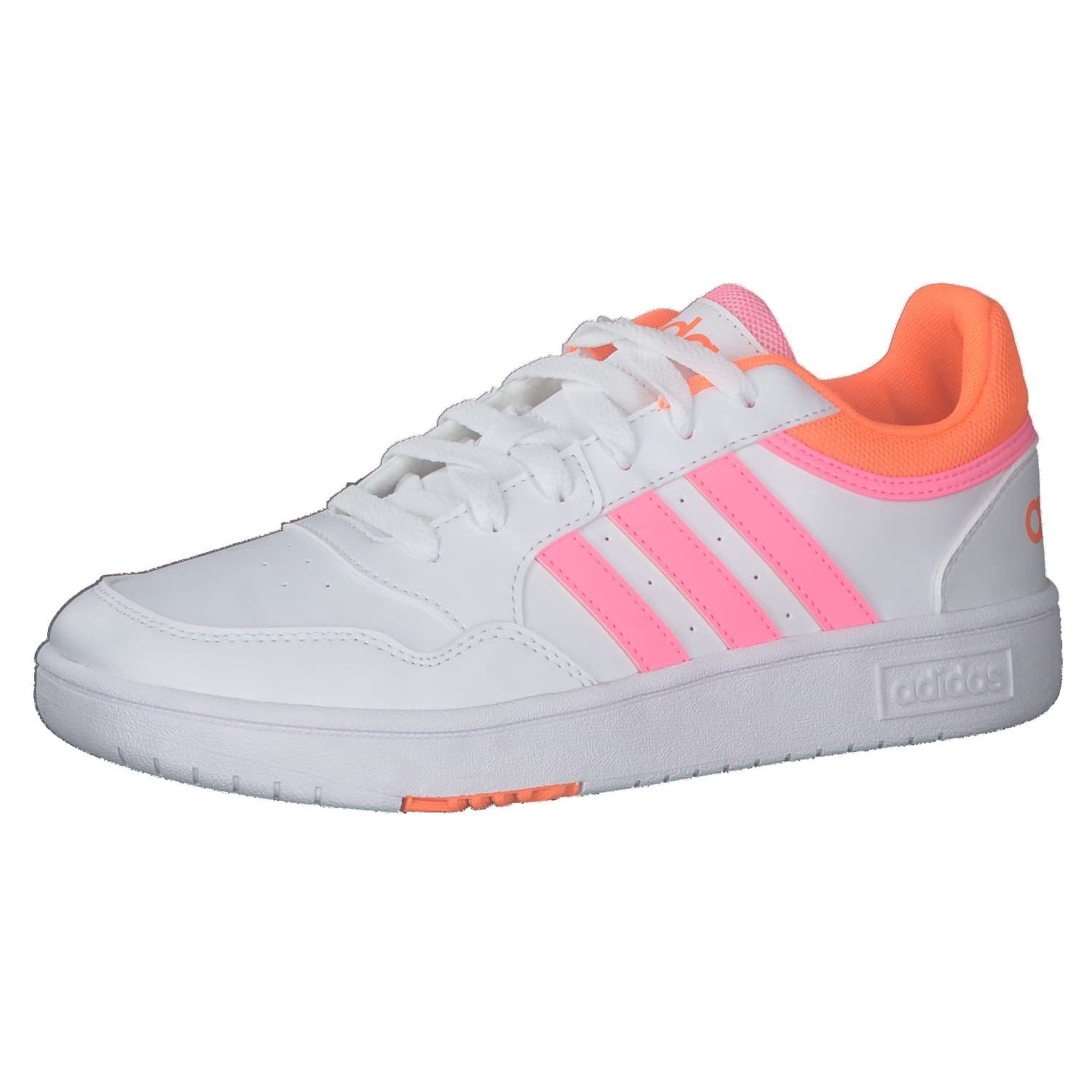 adidas Mixte Enfant Hoops Shoes Chaussures, Cloud White Beam Pink Orange, 33 EU