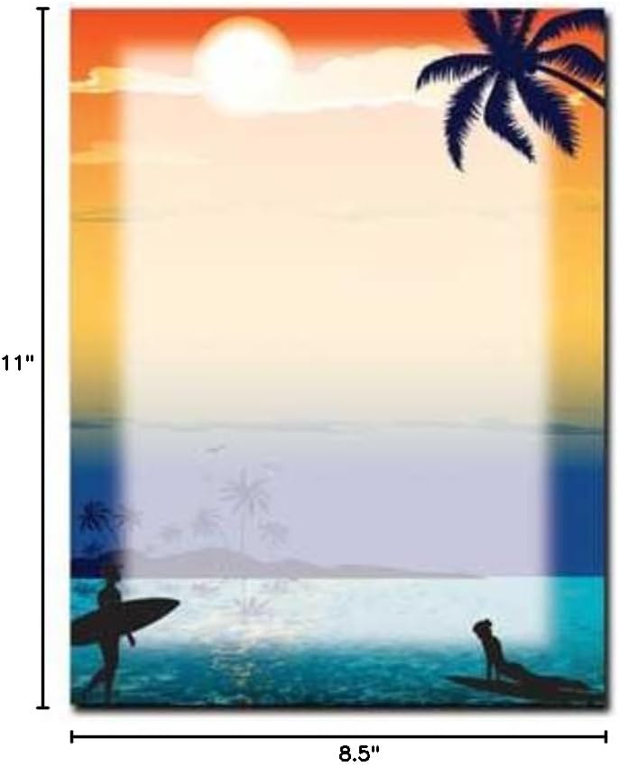 Endless Summer Letterhead Laser & Inkjet Printer Paper, 100 Pack