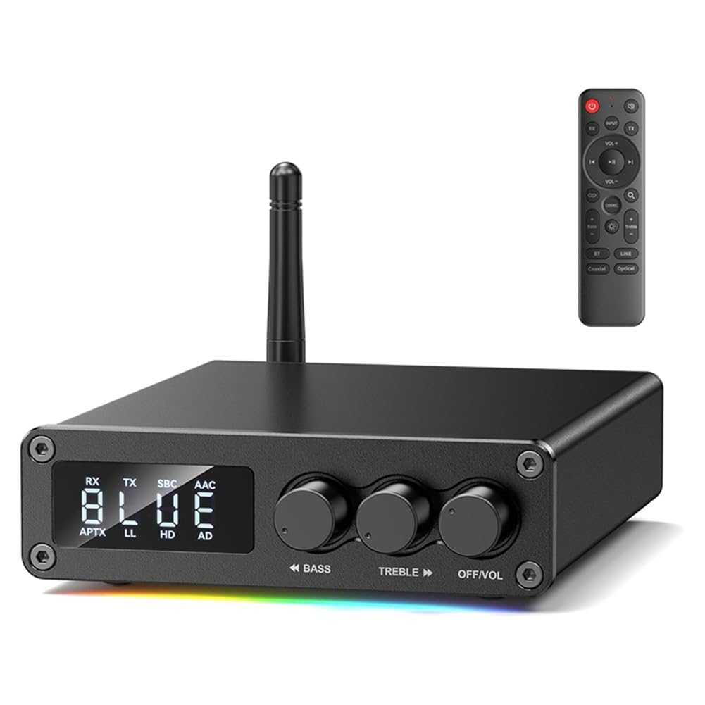 Transmisor y Receptor Bluetooth 5.2 para TV, Equipo de Música, Auriculares Bluetooth, Adaptador Decodificador de Audio Bluetooth HD Baja Latencia A