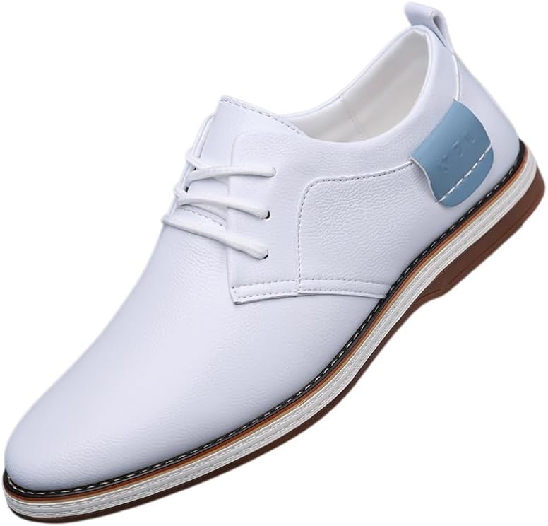 Men's Large-Sized Casual Business Leather Shoes for Commuting, Suitable for All Seasons, with Anti-Slip and wear-Resistant Soles.
