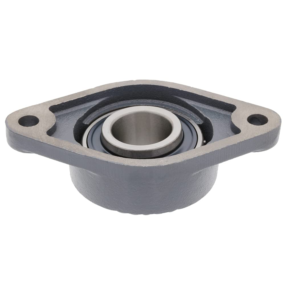 [2-Pack] UCFT208-24 - 1.5 in | 38.1 mm (Bore) - 2 Bolt Flange Unit, Cast Iron Housing FT208, Insert Bearing UC208, Set Screw Locking