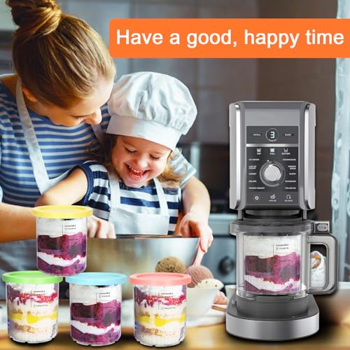 For-Ninja-Creami-Deluxe-Pints-and-Lids-4-Pack-NC500-NC501-Ice-Cream-Pint-fit-for-Ninja-Delux-Ice-Cream-Maker-24-oz-food-container-for-Ninja-Creami-Deluxe-BluePinkYellowGreen For Ninja Creami Deluxe Pints and Lids 4 Pack NC500 NC501 Ice Cream Pint fit for Ninja Delux Ice Cream Maker 24 oz food container for Ninja Creami Deluxe BluePinkYellowGreen