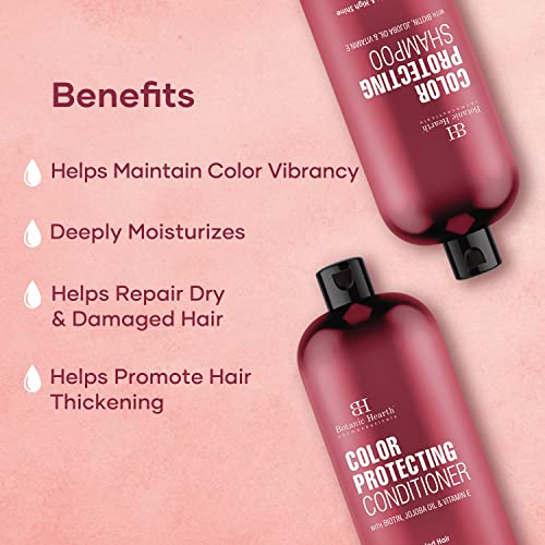Botanic Hearth Color Safe Shampoo And Conditioner Set For Color Treated Hair | Enhance Color Protecting | With Biotin, Jojoba Oil & Vitamin E | Sulphate Free | 16 Fl Oz X 2 #TOP2