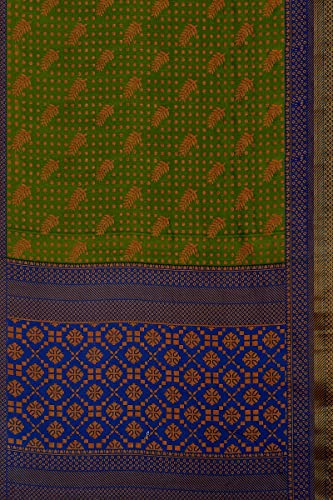 Image of Women's Cotton Sarees (D1435 Green)