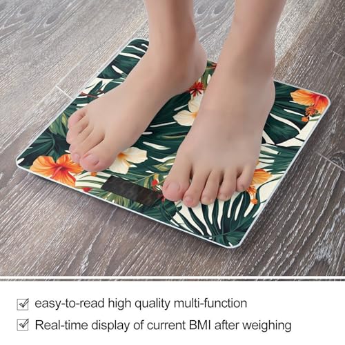 Balanza Digital de Baño con Diseño Tropical y Capacidad 400lb miniatura 5