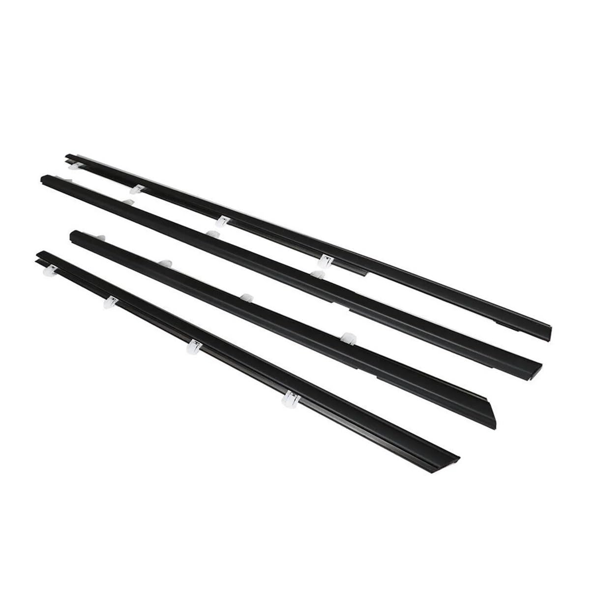Sealing Strip 4PCS Car Outer Windows Rubber Weatherstrip Waterproof Pressure Strip Sealing Belt Moulding Trim for Honda for Civic 2012-2015
