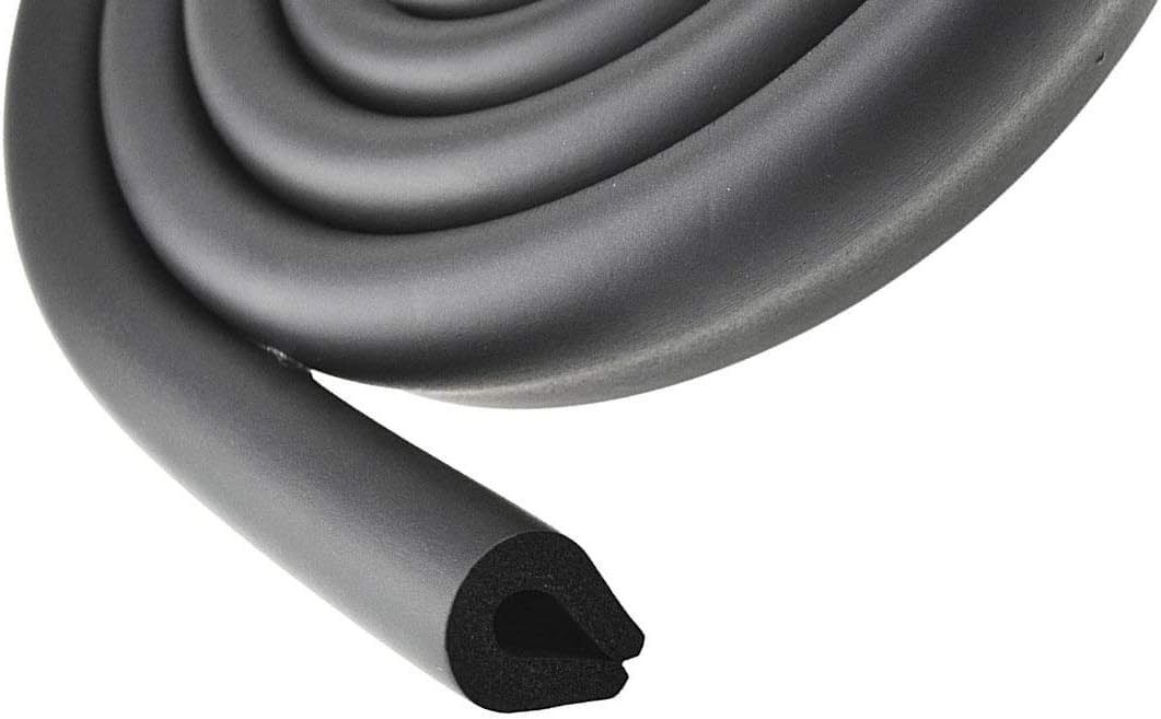 20 Meter U-förmige Glastisch Kantenschutz, Tisch Möbel Kanten Schwamm Kissen Stoßschutz, Baby-Sicherheits-Tabellen-Schreibtisch Anti-Kollision Streifen (10x2M) Schwarz KXD7003 Black