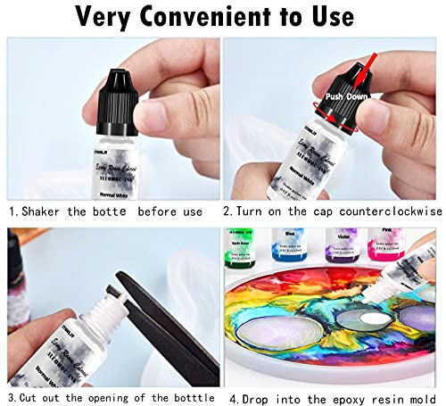 Alcohol Ink Set – 48 Bottles Vibrant Colors High Concentrated Alcohol-Based Ink, Concentrated Epoxy Resin Paint Colour Dye, Great For Painting,Resin Petri Dish, Coaster,Tumbler Cup Making,(10Ml Each) #TOP6