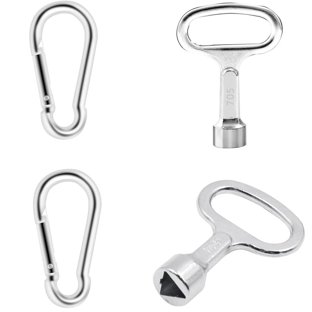 2 Chiavi Triangolari Per Contatori Enel - Metalliche Con Moschettone, Per Elettricità, Gas, Acqua - Foto 11