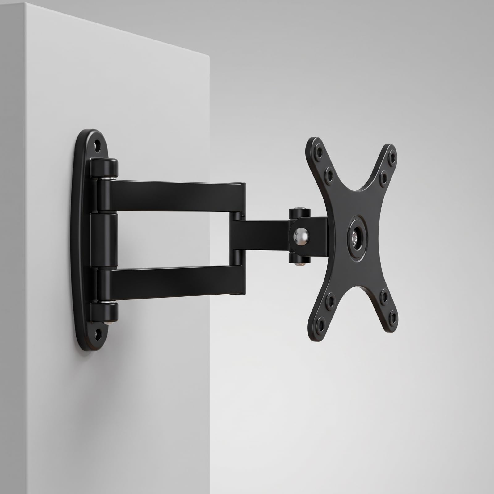 Harilla Soporte Giratorio Flexible | Brazo para Pantalla con Placa Montaje estándar, Extensible, Oficina en Casa, Estudiantes, Negro