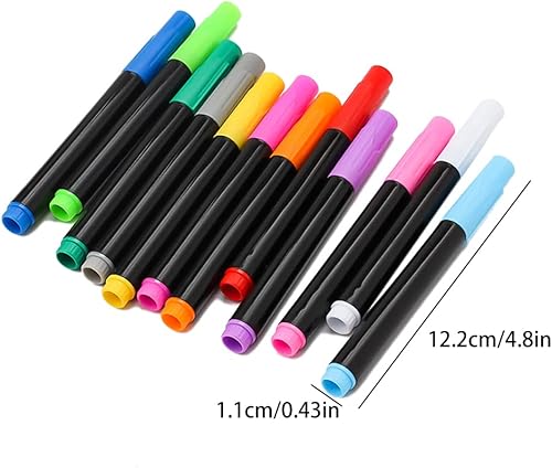 Miniatura 2 de Marcadores de tiza líquida para pizarras  Rotuladores solubles en agua de borrado en seco  Marcadores de tiza para cuero, bricolaje, lienzo, álbumes