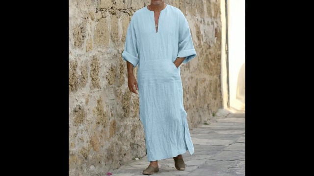 Tunica Uomo Abiti Musulmani Uomo Caftano Uomo Cotone Lino Estate Fresco Jilbab Uomo Musulmano Robe Abbigliamento Preghiera Per Uomo Abbigliamento Islamico Thobe Kaftan Marocchino