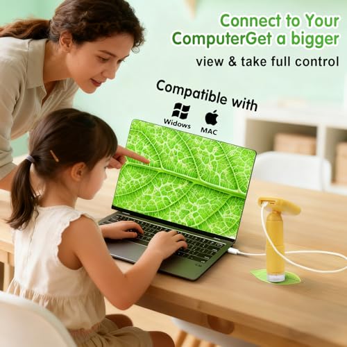 Microscope for Kids with 5 Slides, Adjustable 2.4inch IPS LCD Screen 1000X 1080P 32GB Card Digital Handheld Kids Microscope, Mini Portable Pocket Miniscope Science Toys Gifts for Boys Girls Aged 3-12 - Image 6