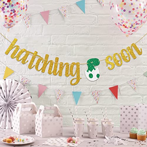 Dalaber Hatching Soon Banner, Dinosaur Baby Shower Decorations For Boy, Dinosaur Party Supplies, Welcome Baby Banner, Kids 1St Birthday Party Supplies #TOP4