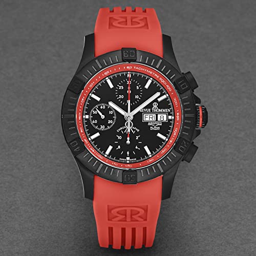 Men's 'Air Speed' Black Dial Red Rubber Strap Automatic Watch 16071.66764