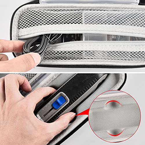 Image of Case Compatible with Dremel Lite 7760 N /10 4V Li-Ion / PawControl 7760-PET Dog Cordless Rotary Tool Multi-Purpose Kit, Zipper Mesh Pocket Storage Holder for USB Charging Accessory Changes (black)