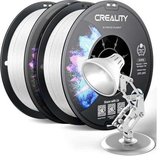 Image of CREALITY PETG Filament 1.75mm 3D Printer Filament, 2kg (4.4lb) Neatly Wound Spool, Dimensional Accuracy ±0.03mm, 2025 Batch, Fit for Most FDM 3D Printers, White (2-Pack) (Pack of 6)