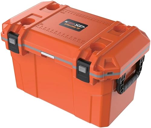 K Tool International XD70 Xtra-Cool - Hielera aislada, 70 cuartos de galón, polipropileno, (4) portavasos con drenaje, abrebotellas de acero