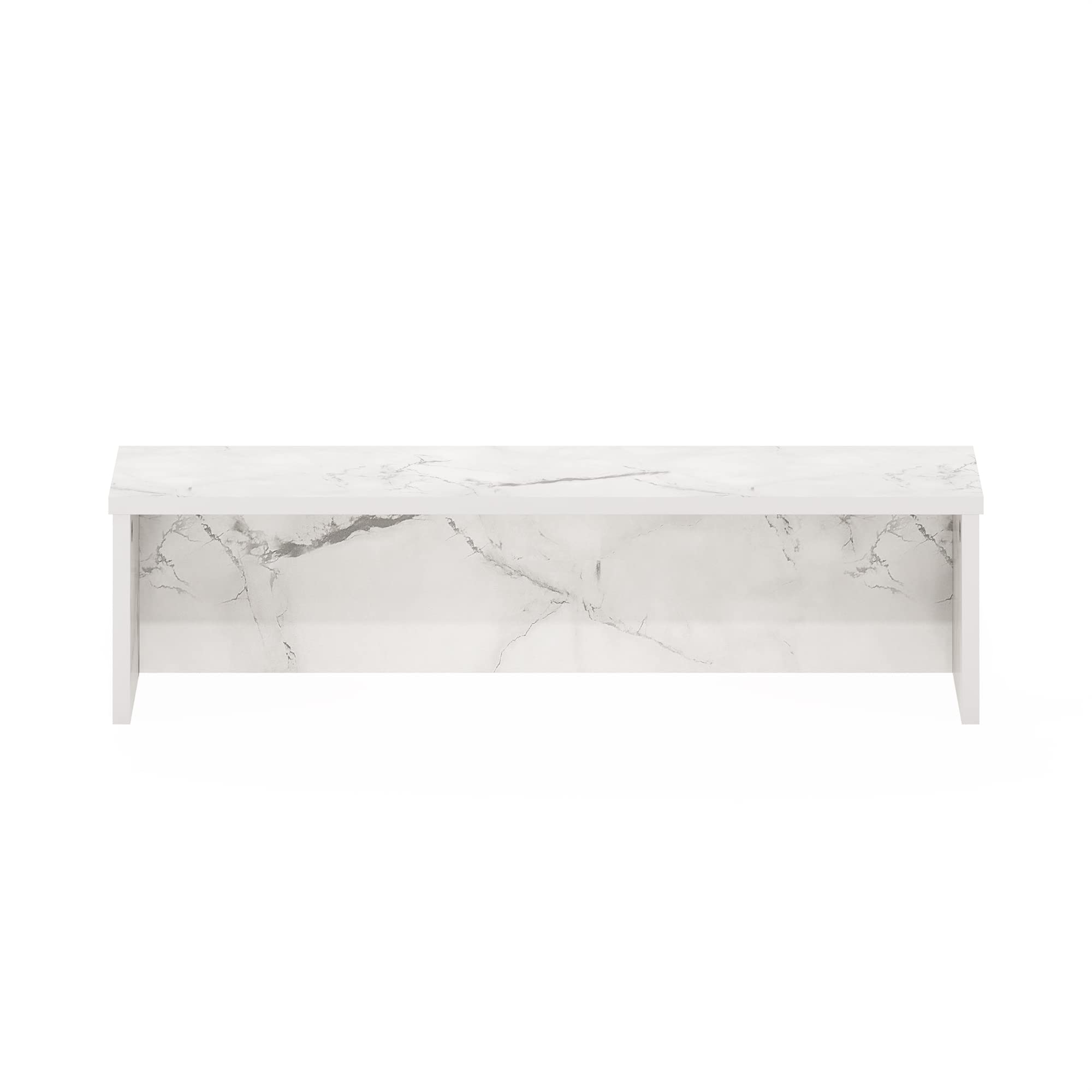 Furinno Helena mensola organizer impilabile da bancone da cucina da 60 cm, Marmo Bianco