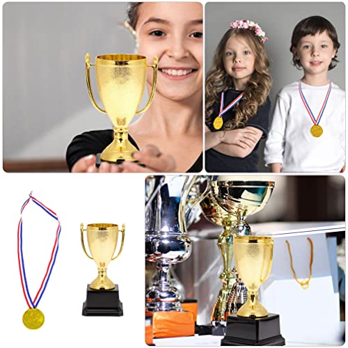 Gatuida 1 Conjunto de Mini Troféus E Prêmios Conjunto de Prêmios Trophy Cups Plastic Winner Medals E