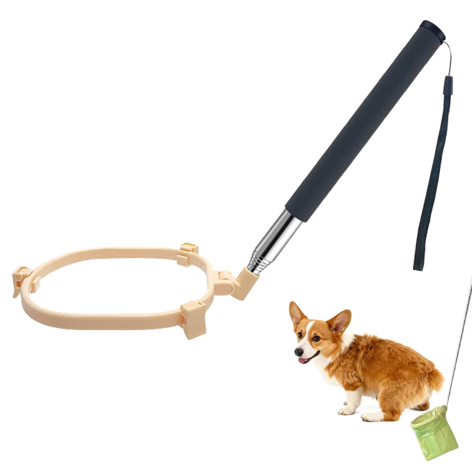 DONGFANGB 犬用 うんちキャッチャー 犬のうんちキャッチャー 伸縮ハンドル 折り畳み式 フン処理 取り器片手操作 手が汚れない 携帯便利 大型犬から小型犬まで対応 犬猫両用 ペット散歩グッズ 糞処理スクーパー ペットグッズ