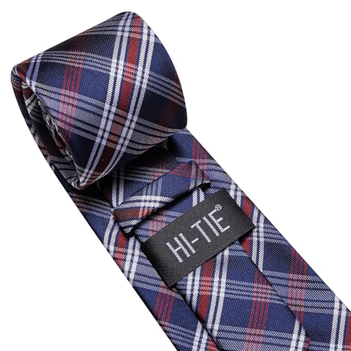 Image of Hi-Tie Men's Tie Lapel Pin Set Pocket Square Cufflinks Formal Woven Silk Tie Sets Wedding Party