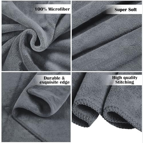 Image of Sassoon Venir Microfiber 1 Piece Men Bath Towel 450 GSM (70x145cm, Stormdust Color) Ultra Soft Material, Towel for Daily use
