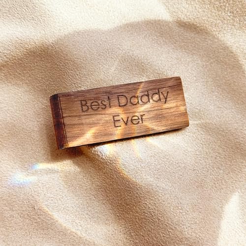 Danique Real Wood Money Clip with Custom Engraving, Father's Day Gift for Dad, Personalized Retirement Gift for Dad, Grandfather, Custom Wood 5th Year Anniversary for Husband, Boyfriend2
