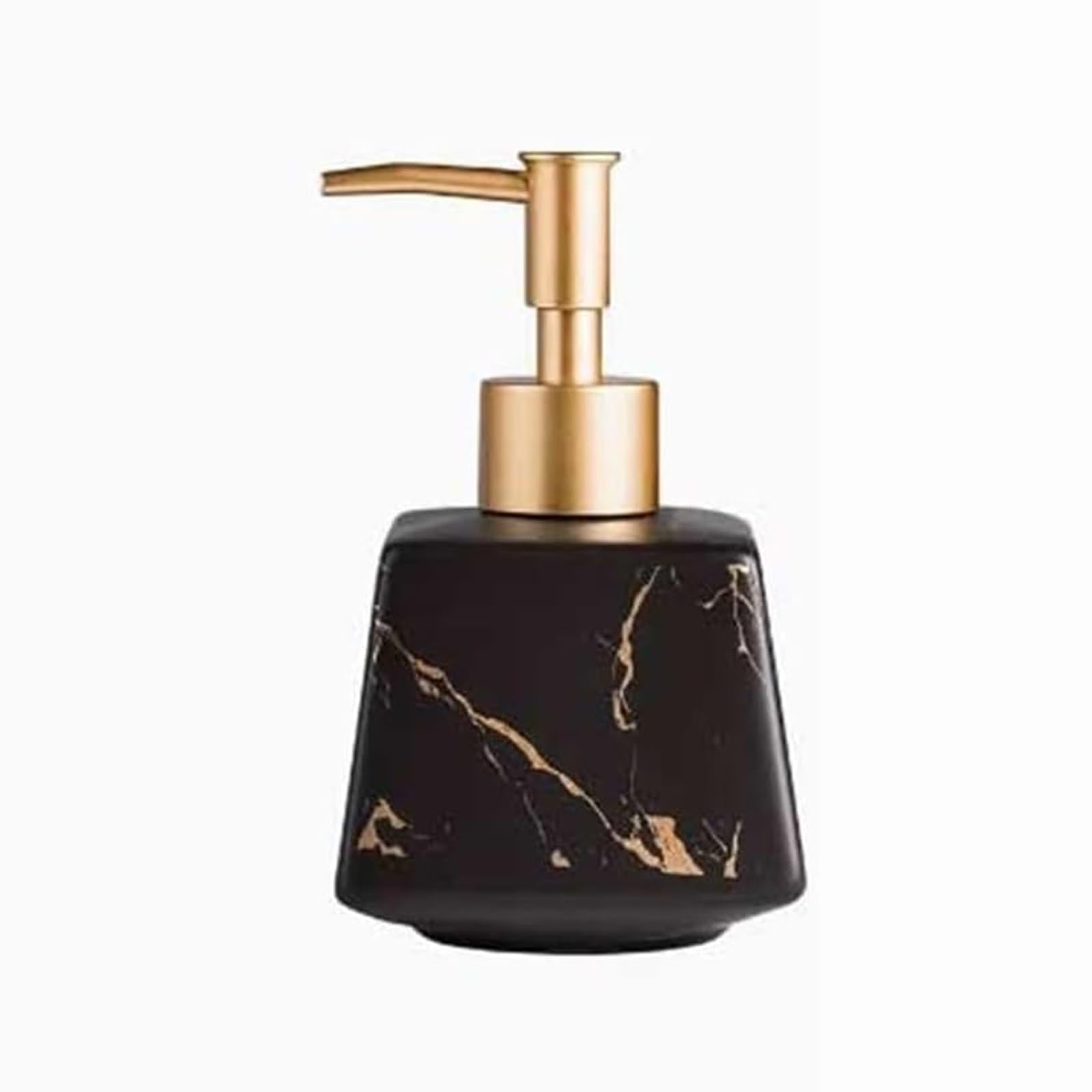 Kxaoxgrc Nero Glass Soap Lotion Dispenser Set, Hand Soap Dispenser Ceramic Square Bottle 260 Ml Multicolor(Nero)